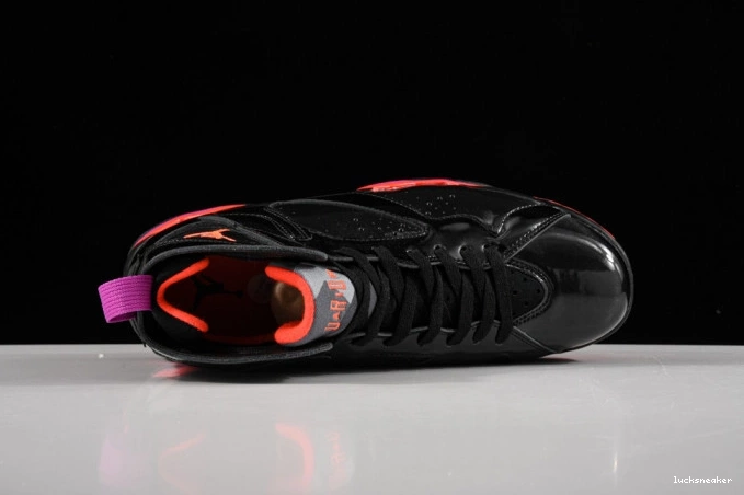 Rep LUCY Air 7 Retro Black Patent Jordan 313358-006 0729